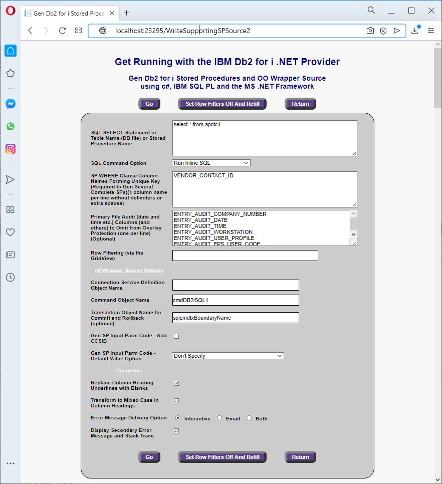 Simplest Inquiry with responsive master page picture from Get Running - Tegratecs Code Package